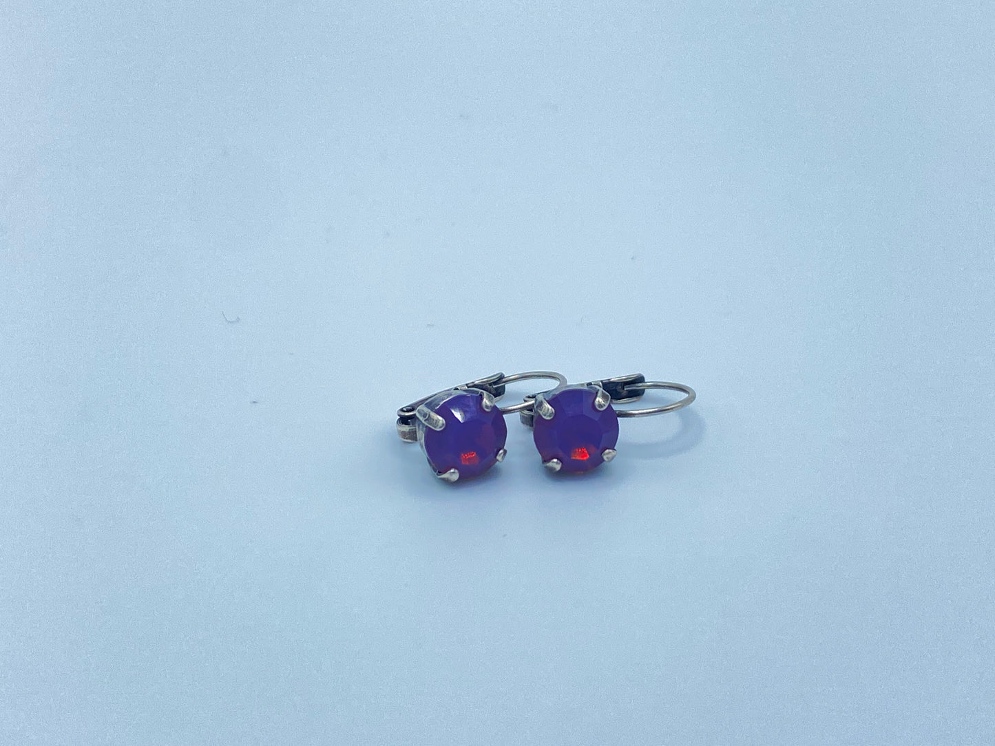 Purple Pearl Single Drop Earrings