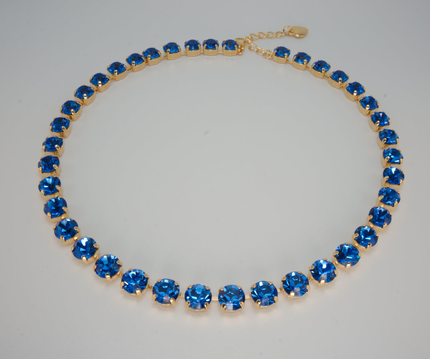 Cornflower tennis necklace